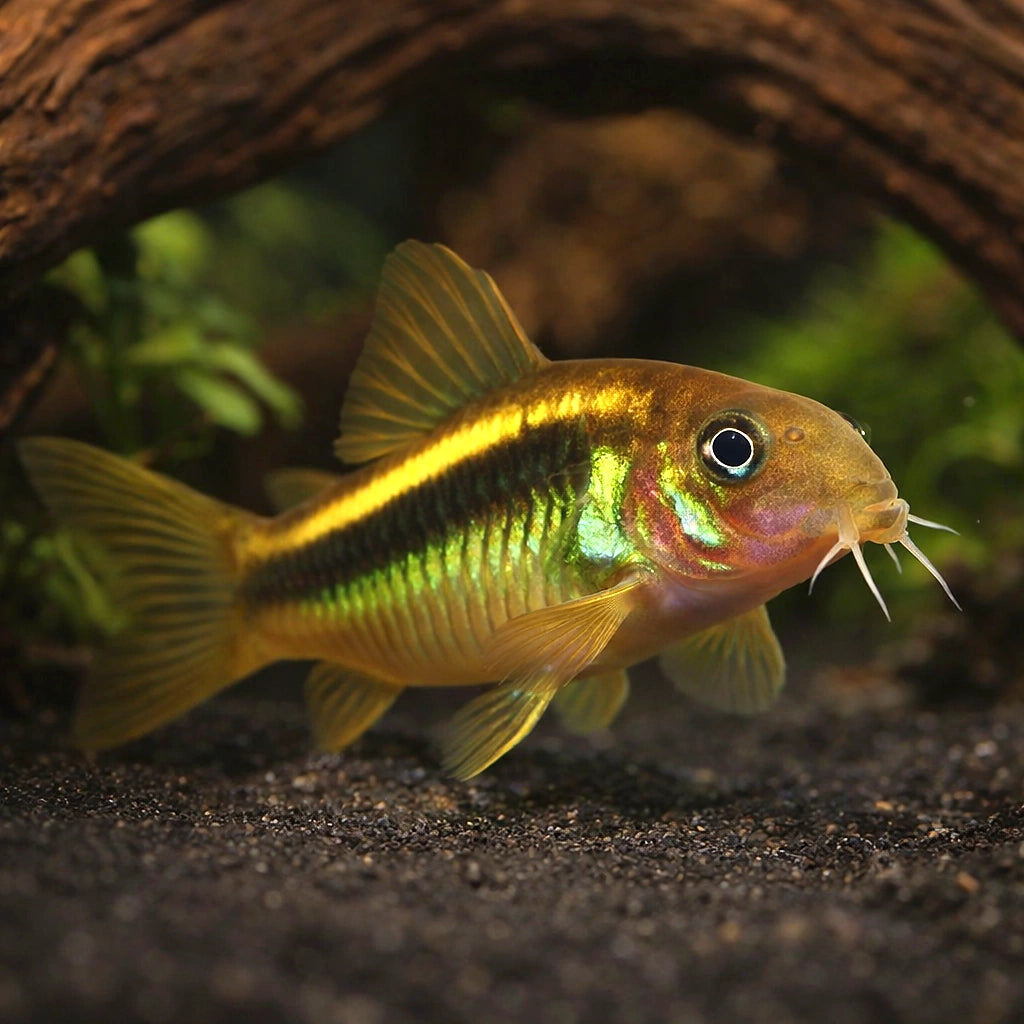 Cory Catfish — Catfish cory pleco for sale UK — AI hero driftwood view