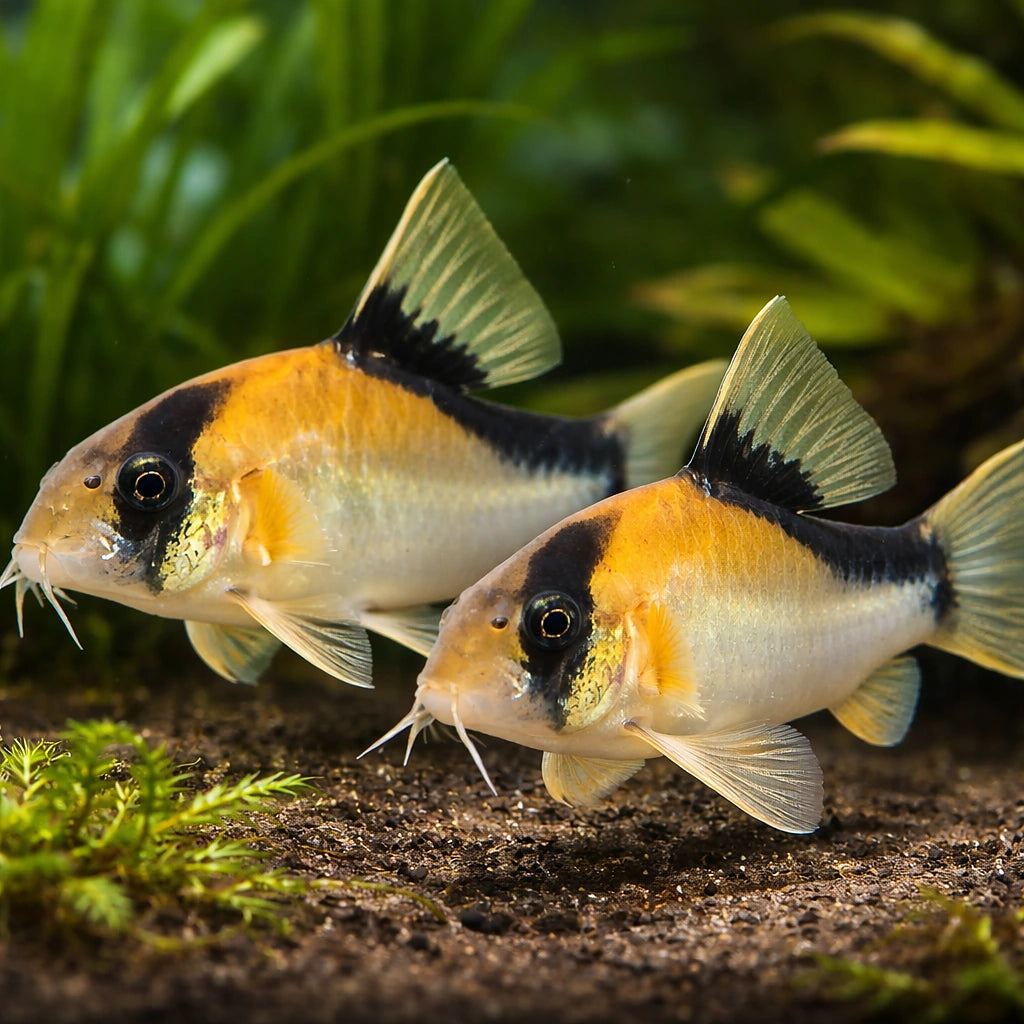 Corydoras davidsandsi 3 - — tropical fish for sale UK — AI pair planted view