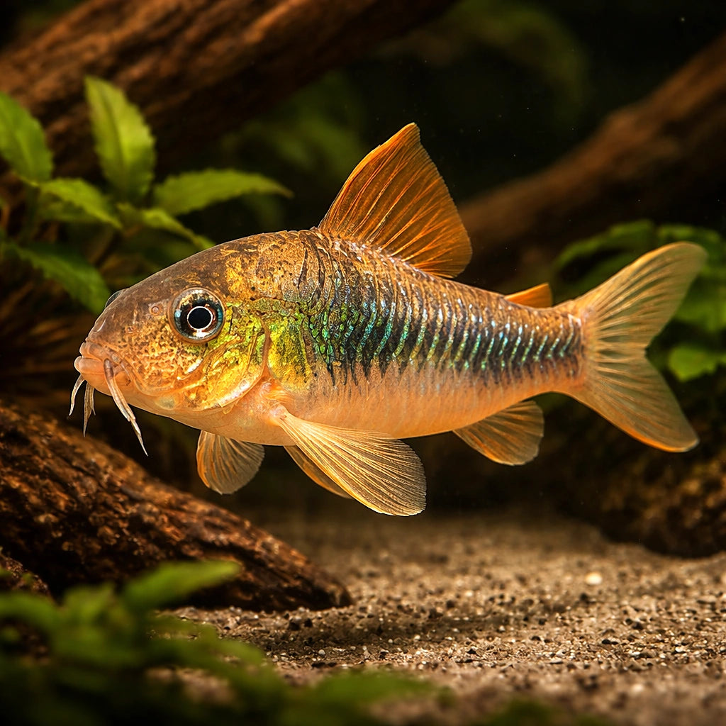 Corydoras ellisae 2,5 - — tropical fish for sale UK — AI hero driftwood view