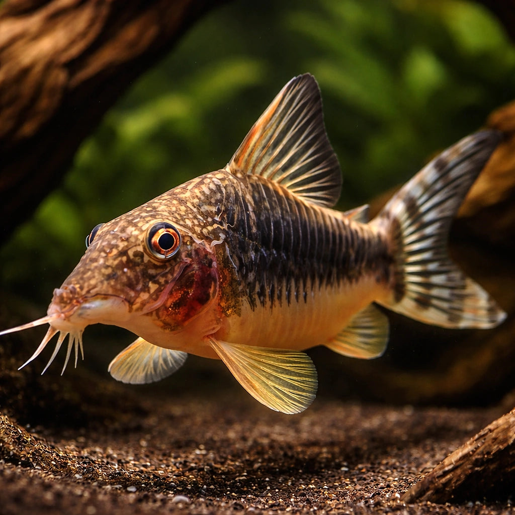Corydoras seussi 3,5 - — tropical fish for sale UK — AI hero driftwood view