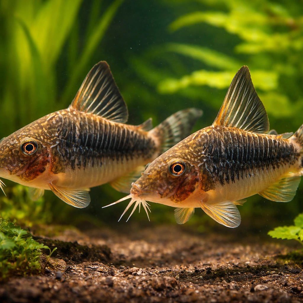 Corydoras seussi 3,5 - — tropical fish for sale UK — AI pair planted view