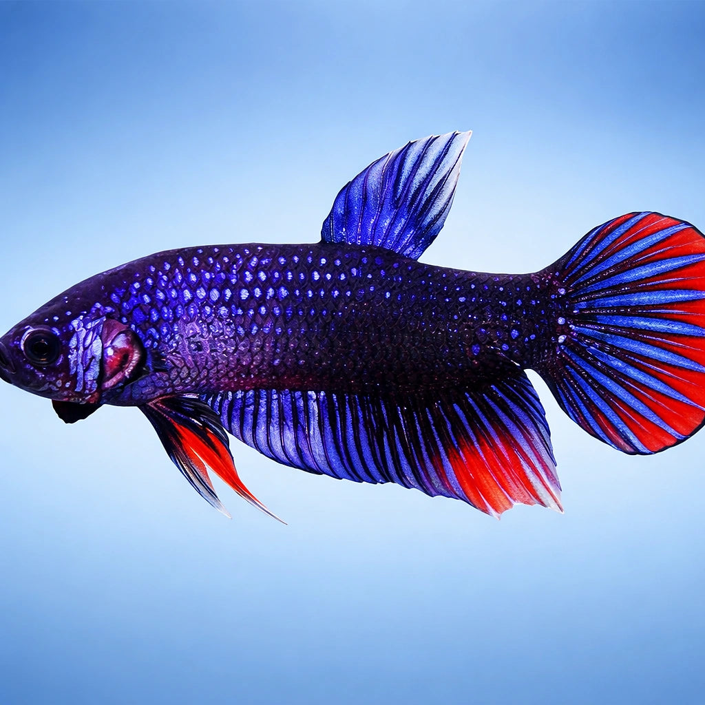 Crescent Penang Betta — tropical fish for sale UK — AI side clean view