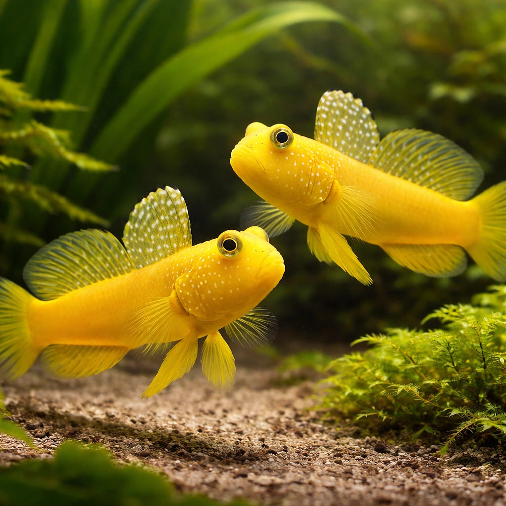 Cryptocentrus Cinctus Goby Fish for UK Aquariums — tropical fish for sale UK — AI pair planted view