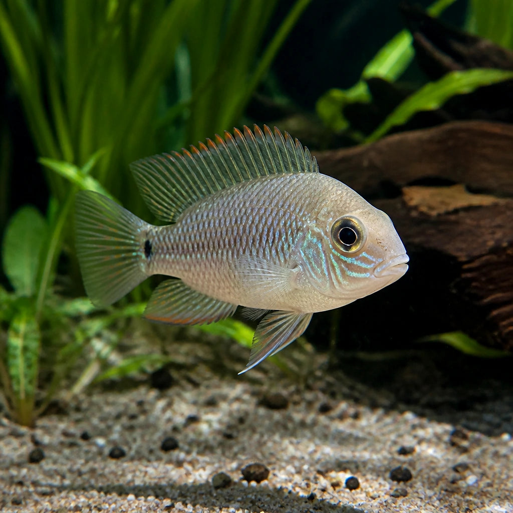 Amatitlania Myrnae - Topaz Cichlid - South American Cichlid, Thriving in Peaceful Aquariums, Perfect Fish Friends, and Ideal for Aquarists Who Love Tropical Fish Care — for sale UK — AI natural aquarium view