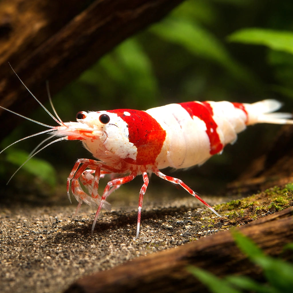 Crystal Red Shrimp — Shrimp for sale UK — AI hero driftwood view