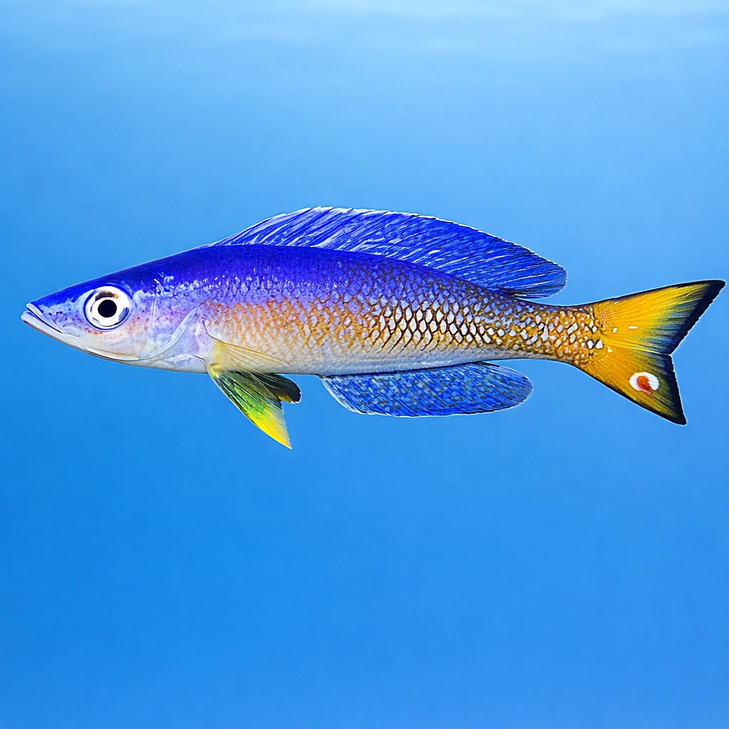 Cyprichromis lept. bulu point 4 - — tropical fish for sale UK — AI side clean view