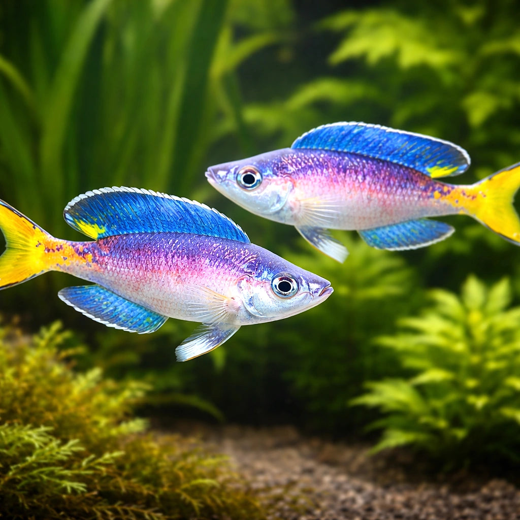 Cyprichromis lept. jumbo malasa XL — tropical fish for sale UK — AI pair planted view
