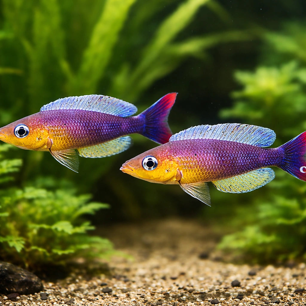 Cyprichromis lept. kigoma 3 - — tropical fish for sale UK — AI pair planted view