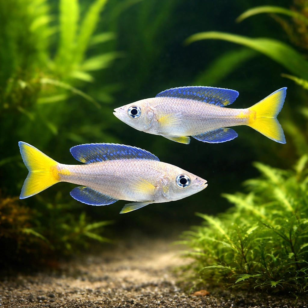 Cyprichromis leptosoma mpulungu - Cichlid Fish for Sale UK — AI pair planted view