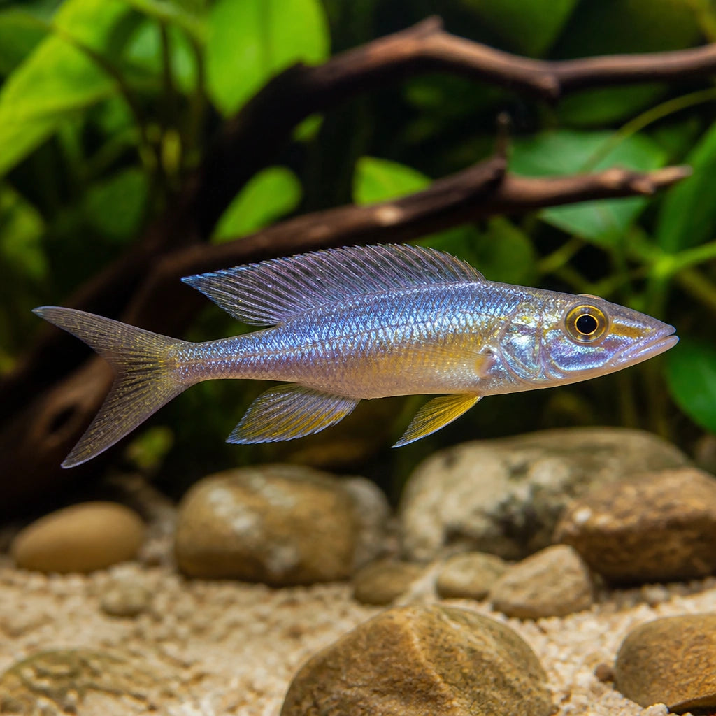 Cyprichromis microlepidotus karilani — tropical fish for sale UK — AI natural aquarium view