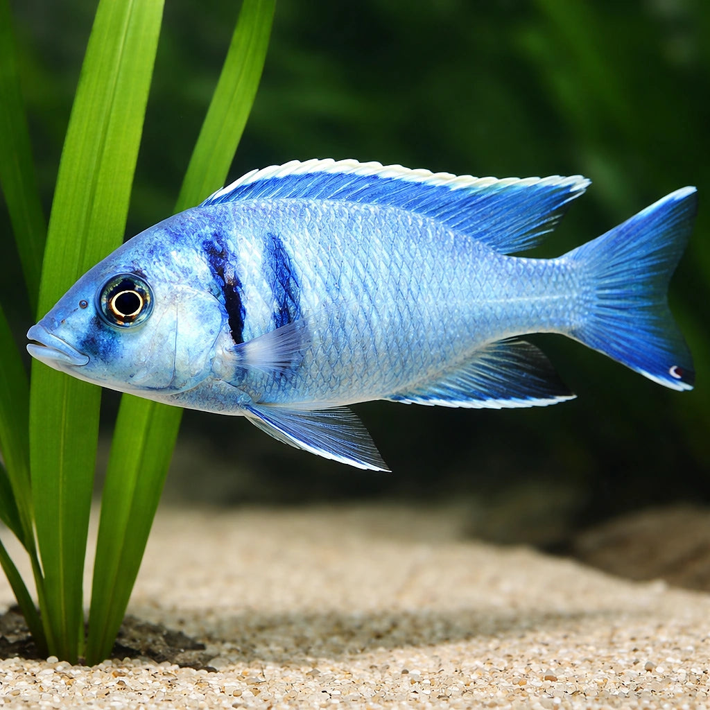 Cyrtocara elektra 4 - — tropical fish for sale UK — AI scale plant view