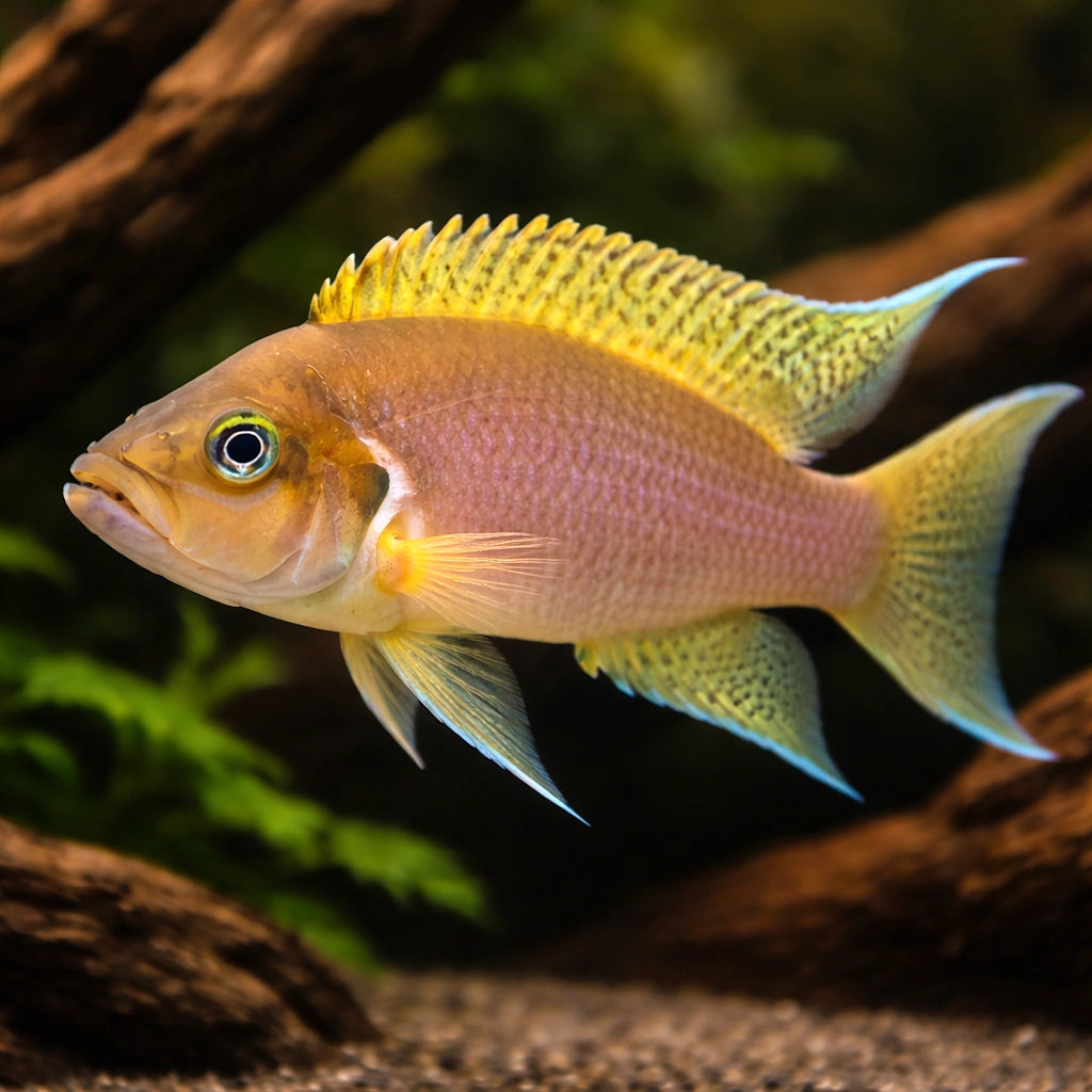 Daffodil — tropical fish for sale UK — AI hero driftwood view