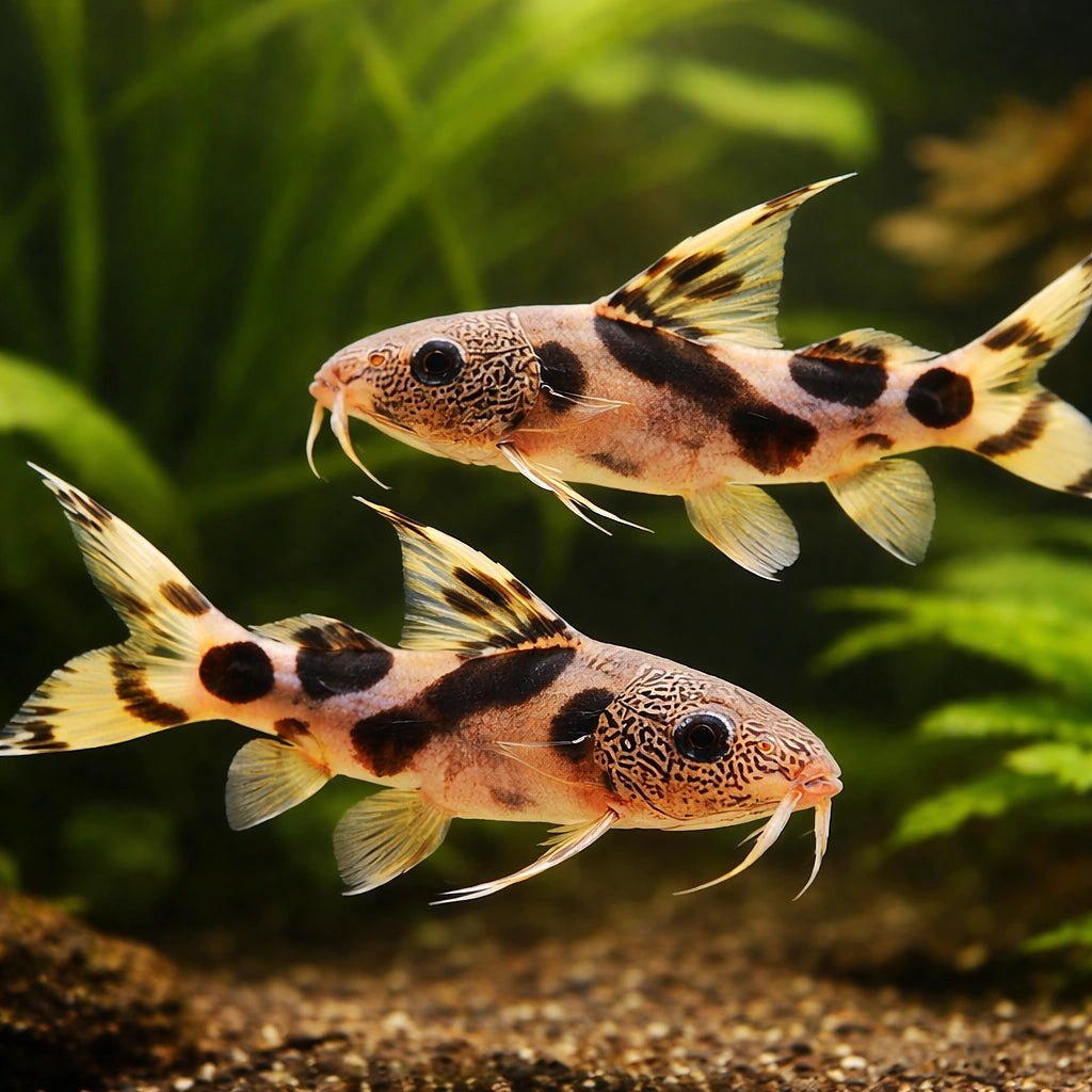 Decorated Upside-Down Catfi — tropical fish for sale UK — AI pair planted view