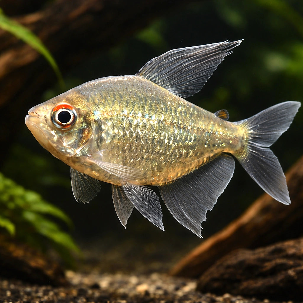 Diamond Tetras — South American Tetra for sale UK — AI hero driftwood view