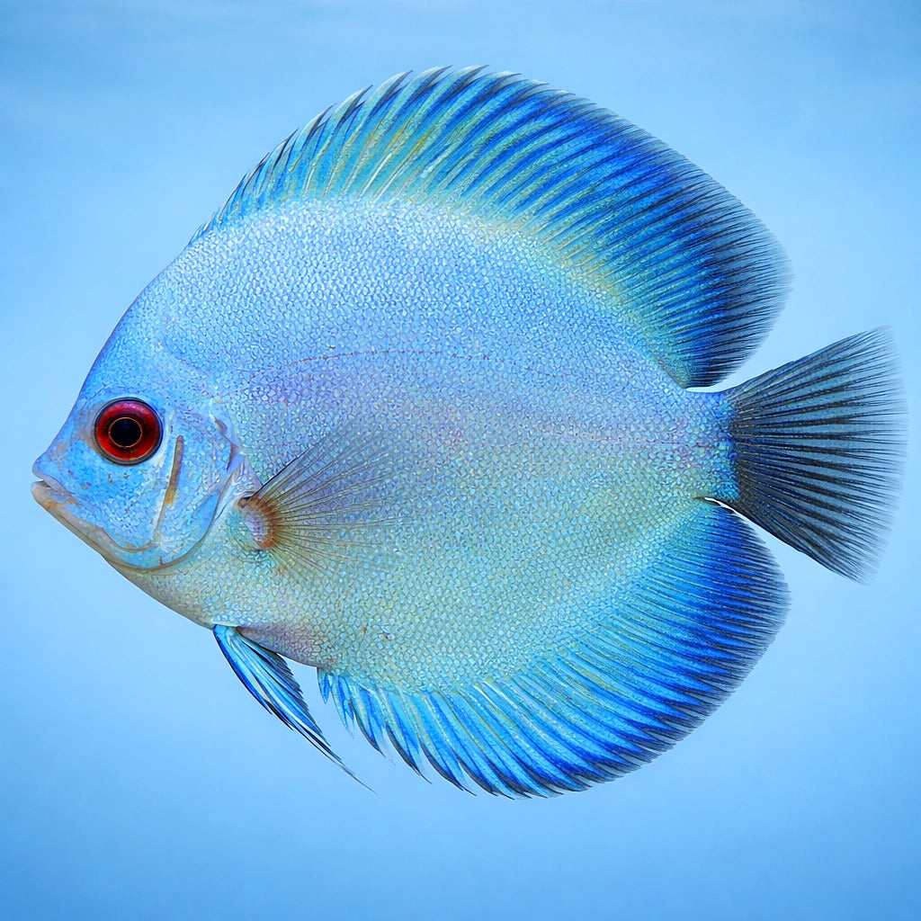 Discus blue diamant — tropical fish for sale UK — AI side clean view