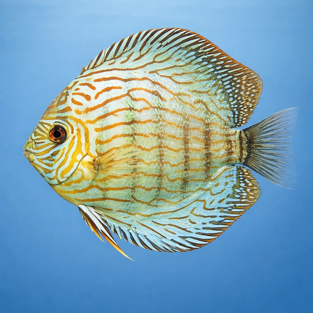 Discus blue turquoise — tropical fish for sale UK — AI side clean view