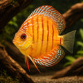 Discus brown — tropical fish for sale UK — AI hero driftwood view