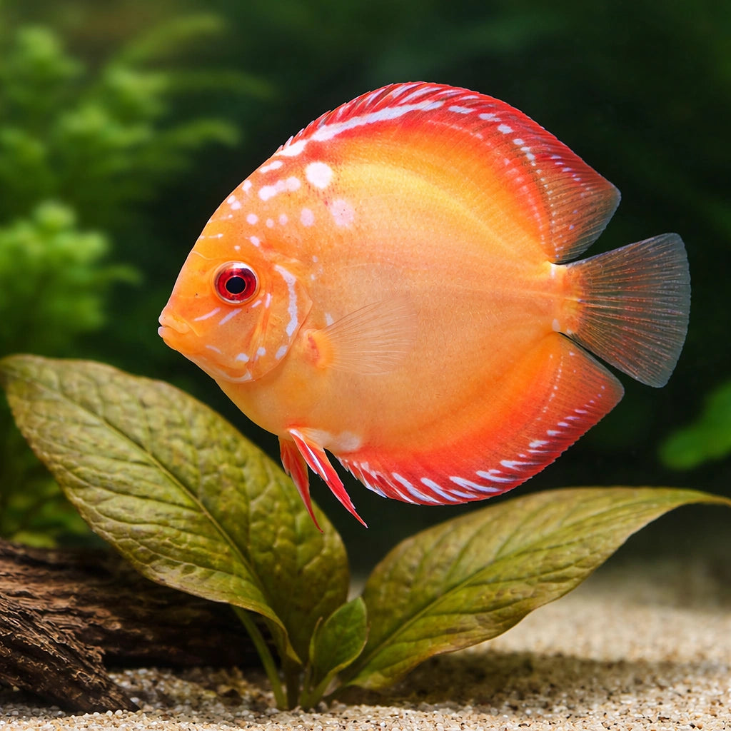 Discus pigeon blood — tropical fish for sale UK — AI scale plant view