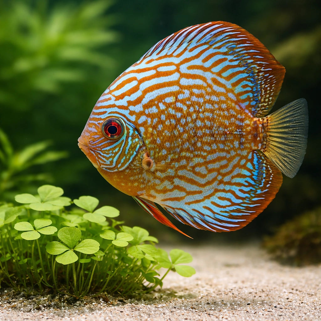 Discus royal blue — tropical fish for sale UK — AI scale plant view