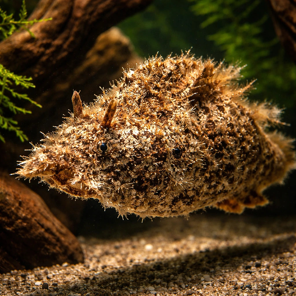 Dolabella auricularia Sea Hare — tropical fish for sale UK — AI hero driftwood view
