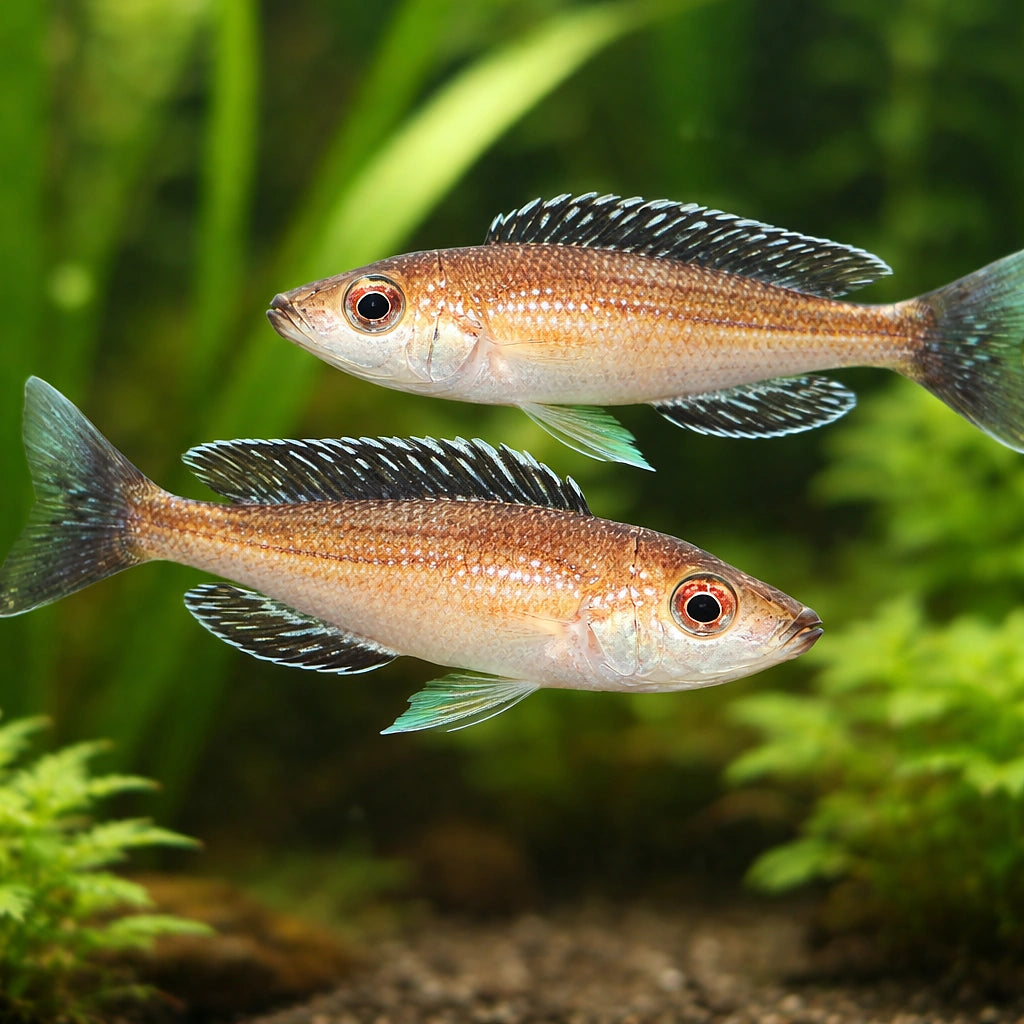 Dull Slender Cichlid — tropical fish for sale UK — AI pair planted view