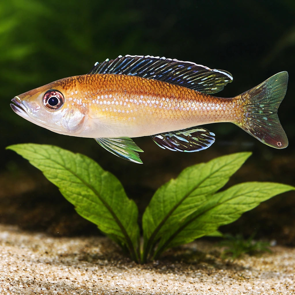 Dull Slender Cichlid — tropical fish for sale UK — AI scale plant view