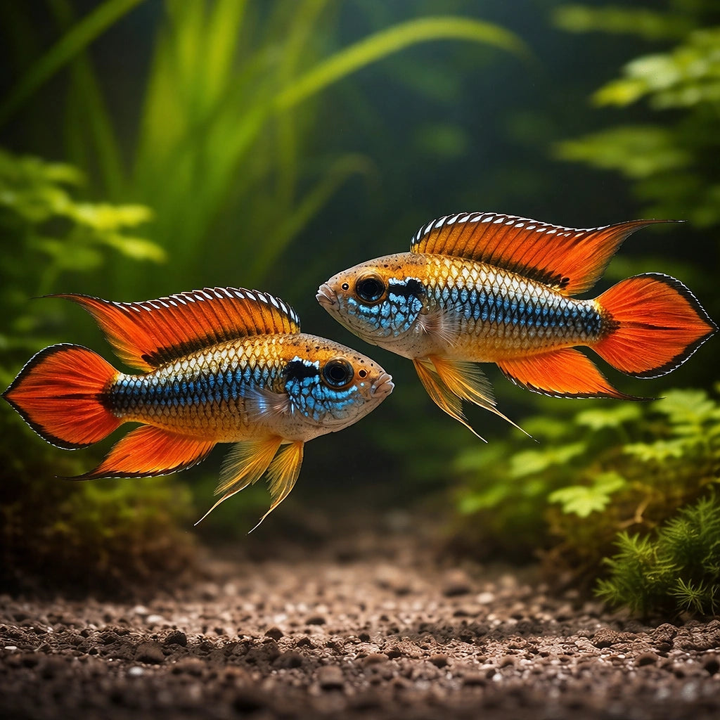 Agassiz' Dwarf Cichlid double red — Apistogramma agassizii “Double Red” - UK (Apistogramma agassizii) — Vibrant Apistogramma…