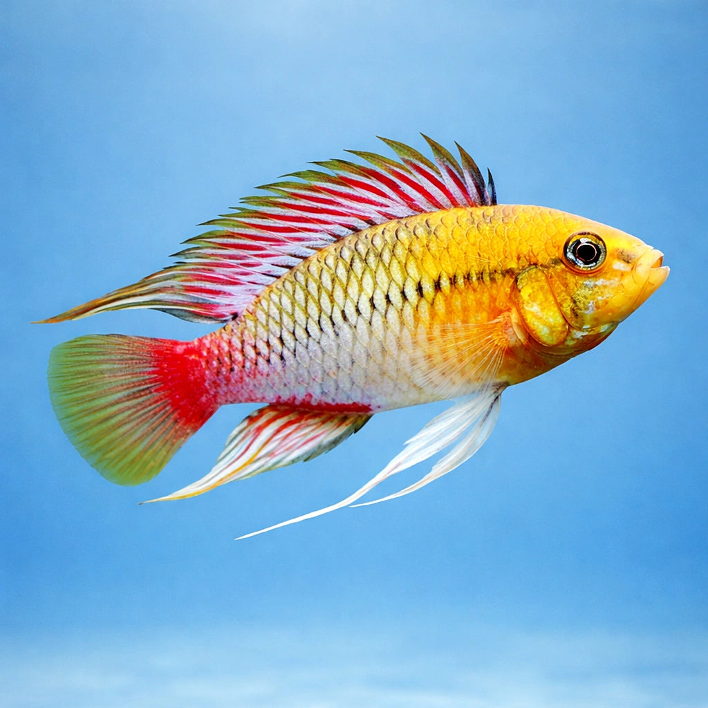 Hongsloi Dwarf Cichlid Red-gold — Apistogramma Hongsloi «Red Gold» (Hongslo's Dwarf Cichlid) (Apistogramma hongsloi) — A…