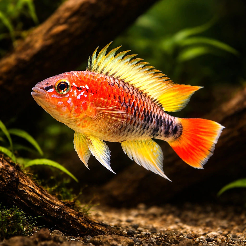 Red-Tailed Dwarf Cichlid — Apistogramma Macmasteri - Moderate Care Dwarf Cichlid UK (Apistogramma macmasteri) — Buy — hero…