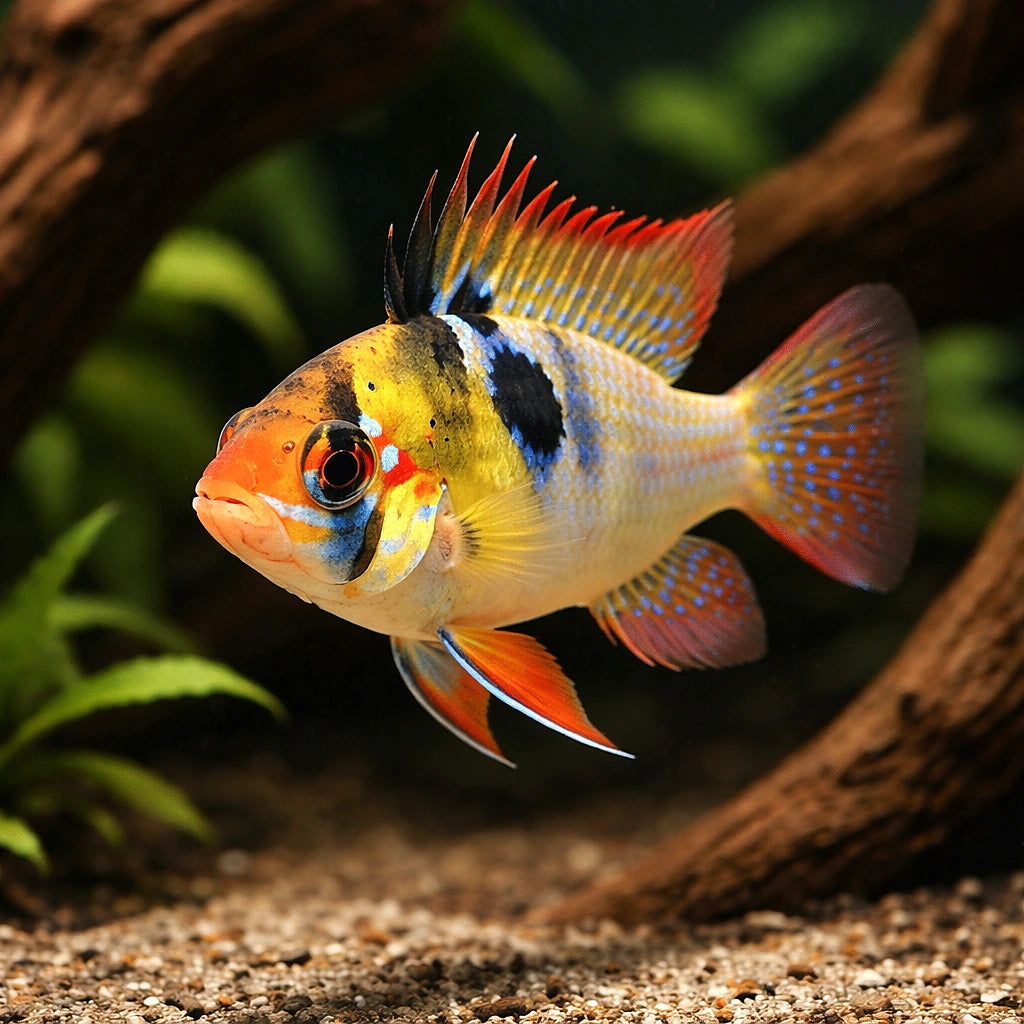 Ramirez' Dwarf Cichlid asia form — Ramirez Dwarf Cichlid Papiliochromis Ramirezi Asia Form - UK (Mikrogeophagus ramirezi)…