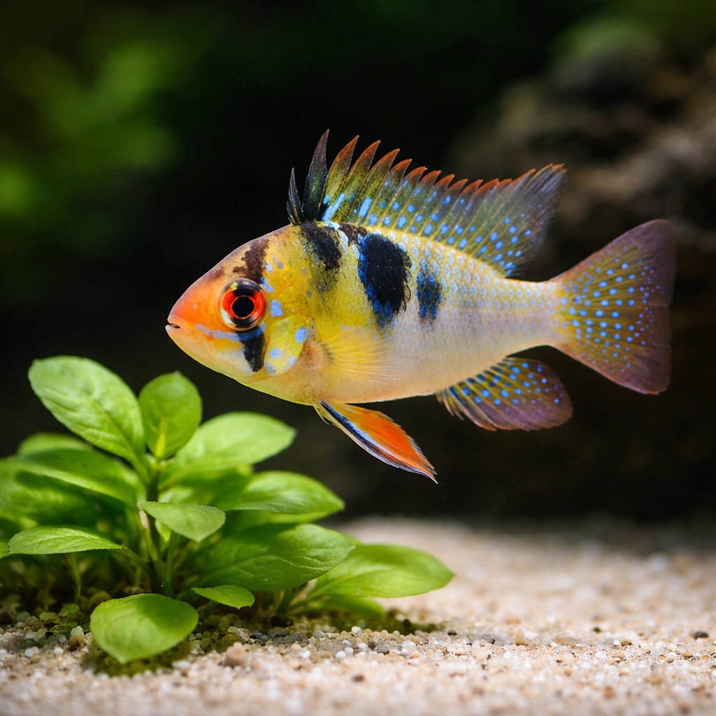 Ramirez' Dwarf Cichlid asia form — Ramirez Dwarf Cichlid Papiliochromis Ramirezi Asia Form - UK (Mikrogeophagus ramirezi)…