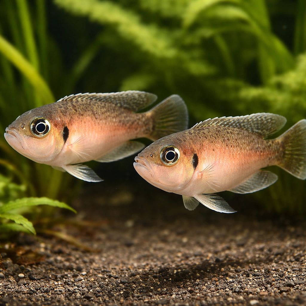 Dwarf Shell-Dweller, Brevis — tropical fish for sale UK — AI pair planted view