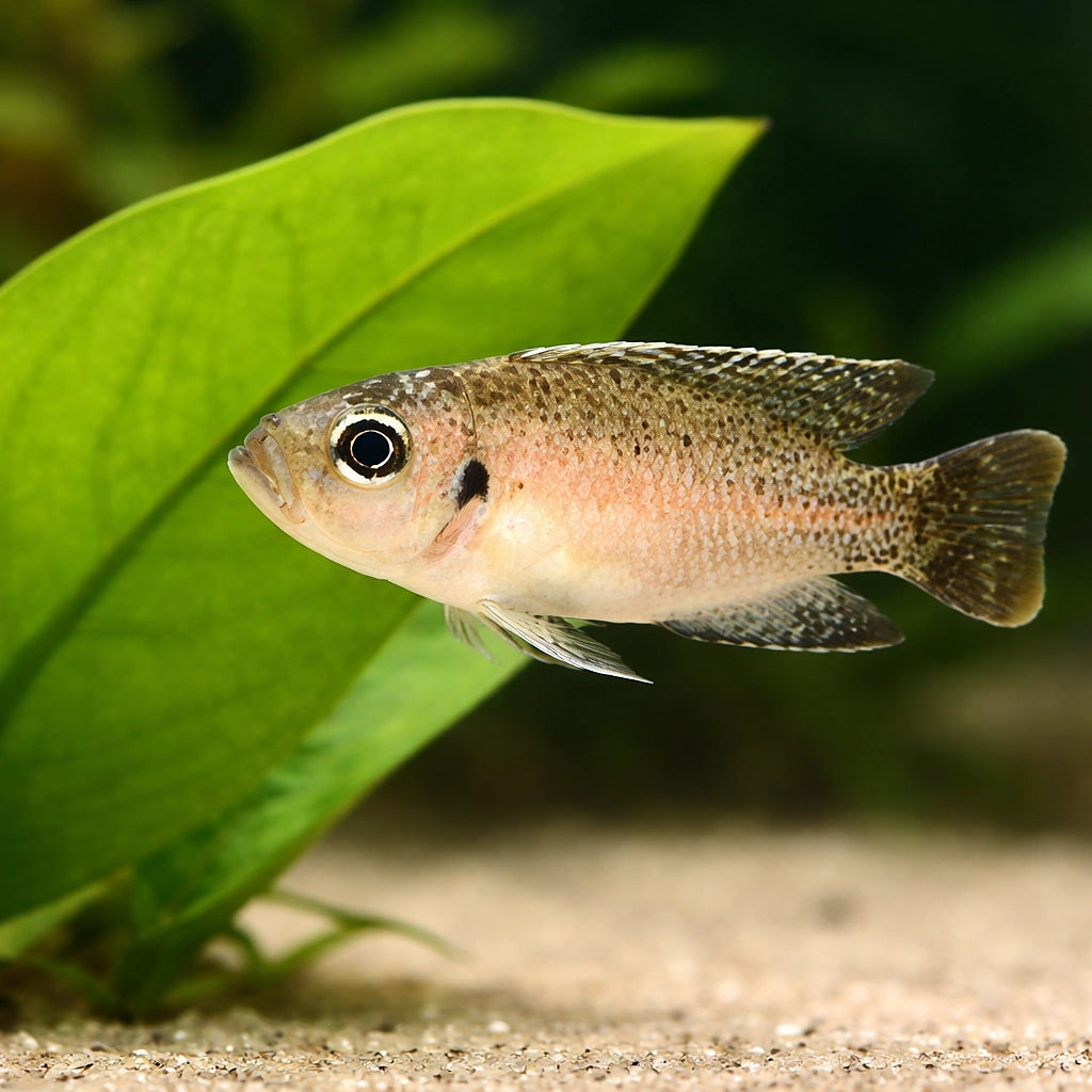 Dwarf Shell-Dweller, Brevis — tropical fish for sale UK — AI scale plant view
