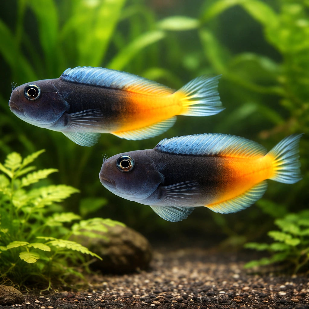 Ecsenius Bicolor Blenny - Perfect for UK Aquariums — tropical fish for sale UK — AI pair planted view