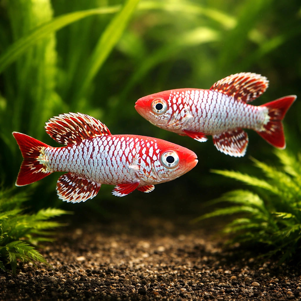 Egersi´s Notobranch — tropical fish for sale UK — AI pair planted view