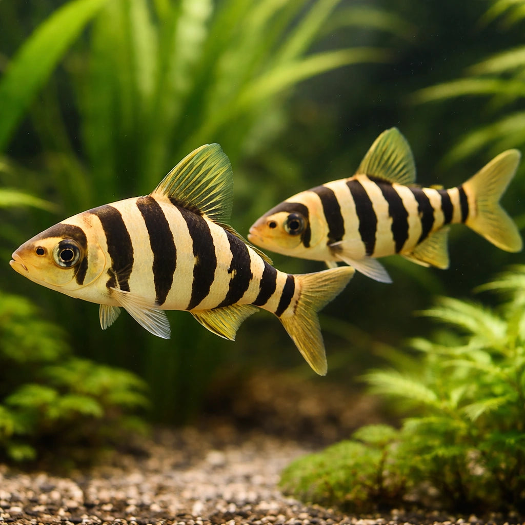 Eight-Banded Leporinus — tropical fish for sale UK — AI pair planted view