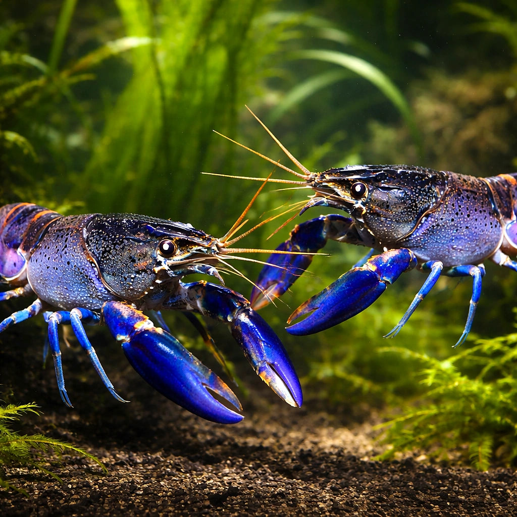 Electric blue marron — tropical fish for sale UK — AI pair planted view