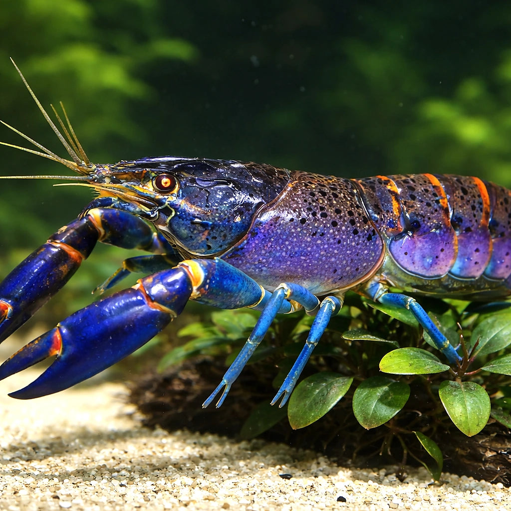Electric blue marron — tropical fish for sale UK — AI scale plant view