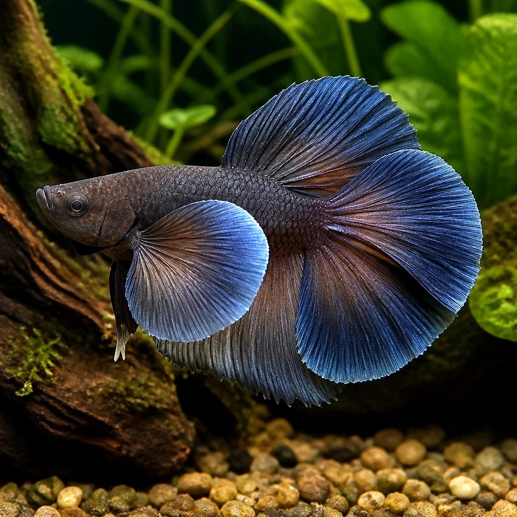 Elephant Ear Betta — tropical fish for sale UK — AI natural aquarium view