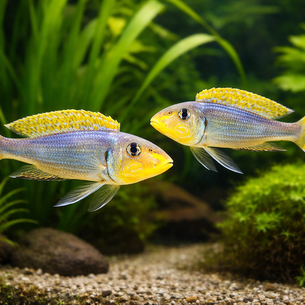 Enantiopus melanogenys kilesa 3 - — tropical fish for sale UK — AI pair planted view