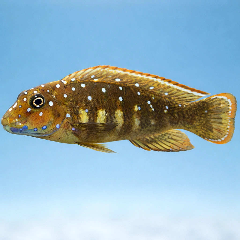 Eretmodus cyanostictus Kigoma 3 - — tropical fish for sale UK — AI side clean view