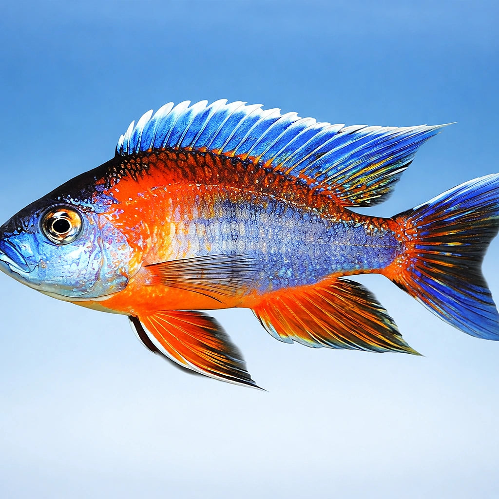 Eureca Peacock Cichlid — tropical fish for sale UK — AI side clean view