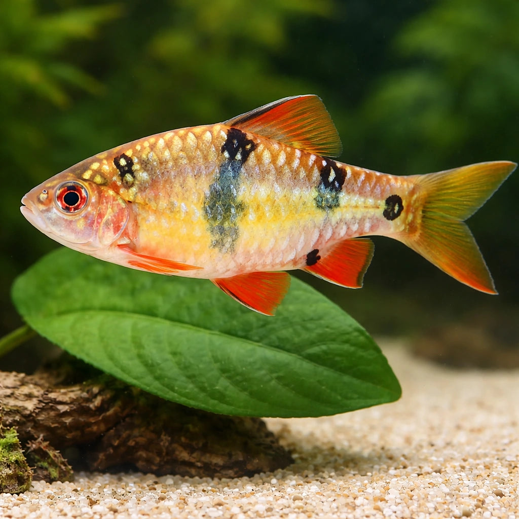 Everetts Barb — tropical fish for sale UK — AI scale plant view