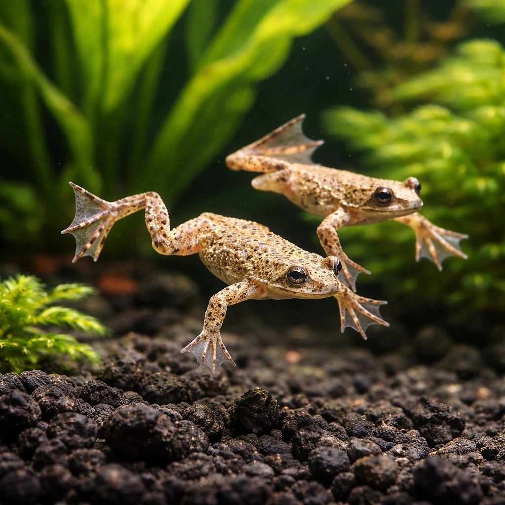 exotic pet UK — FRESH WATER FROG AMPHIBIANS for sale UK — AI pair planted view