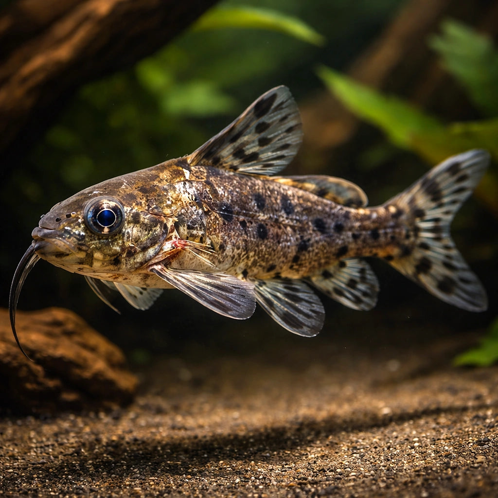 False Upside-Down Catfish, — tropical fish for sale UK — AI hero driftwood view