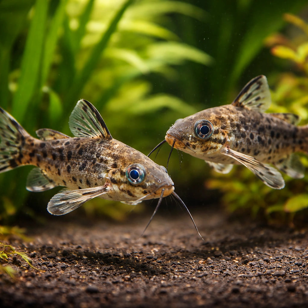 False Upside-Down Catfish, — tropical fish for sale UK — AI pair planted view