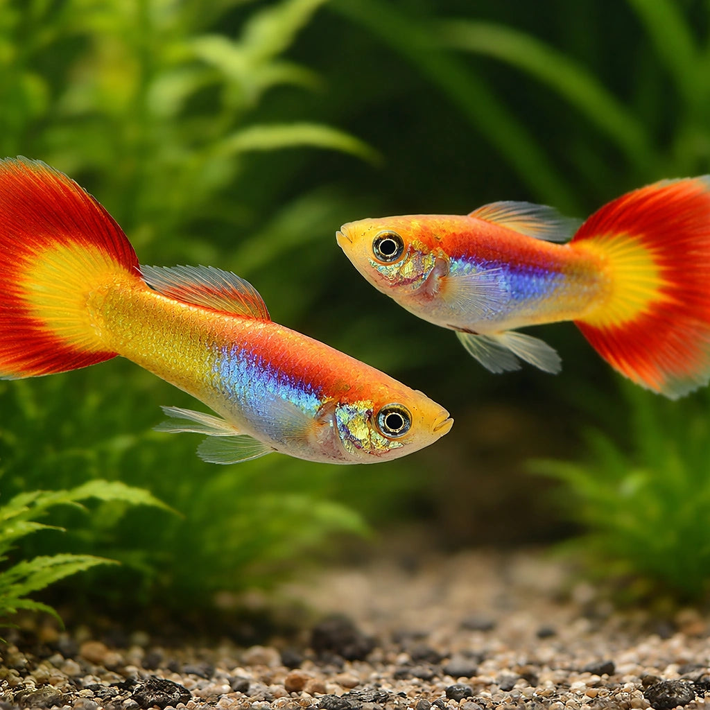 Fancy Guppy — Guppy for sale UK — AI pair planted view