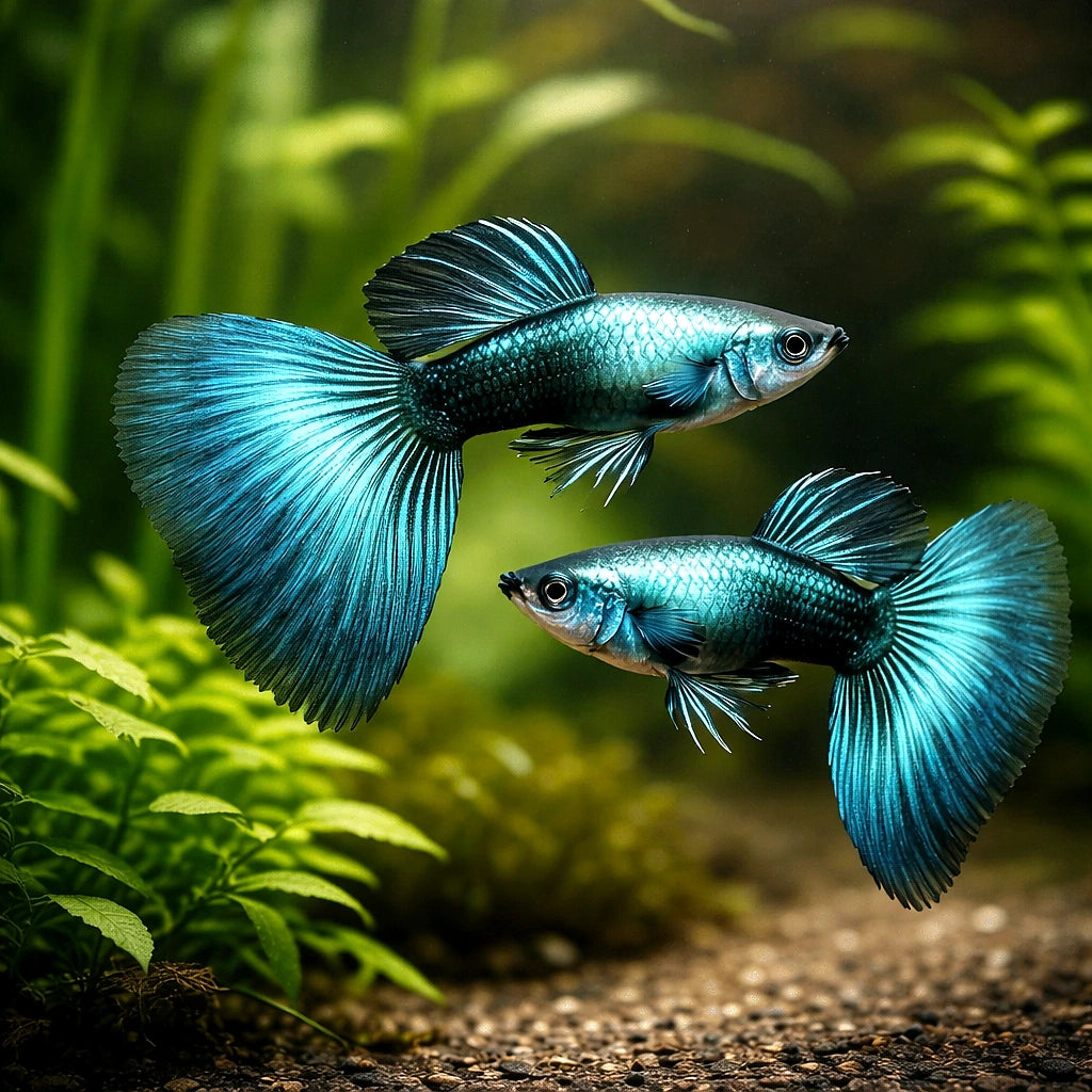 Fancy Guppy — Guppy for sale UK — AI pair planted view