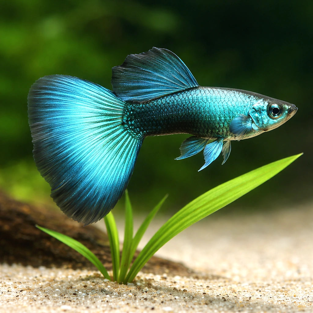 Fancy Guppy — Guppy for sale UK — AI scale plant view