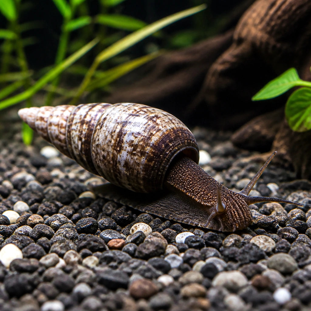 Cappuccino Spike Snail — Snail for sale UK — AI natural aquarium view